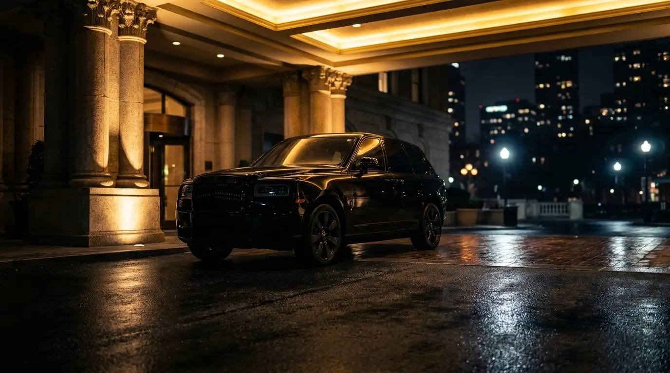 Atlanta Exclusive Limousine chauffeur and black luxury SUV